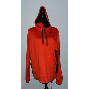 Nike Therma-FIT Pullover Hoodie Men's Training Activewear Orange Black